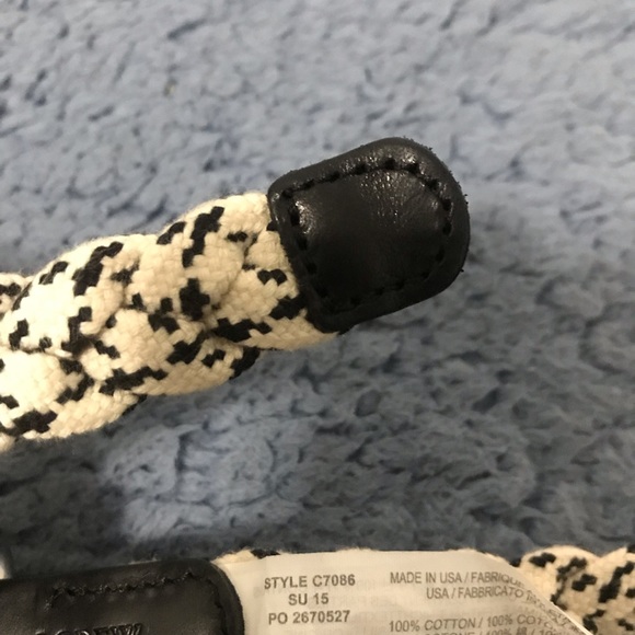 J Crew Black and White Braided Belt - Picture 3 of 6